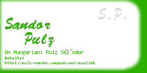 sandor pulz business card